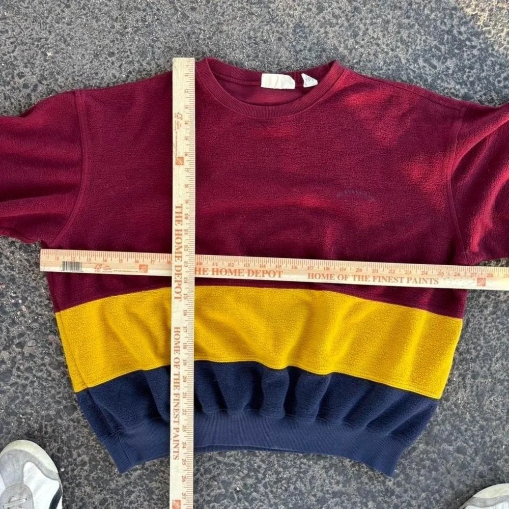 Vintage 90's Aeropostale Pullover Crewneck Fleece Colorblock Size XL